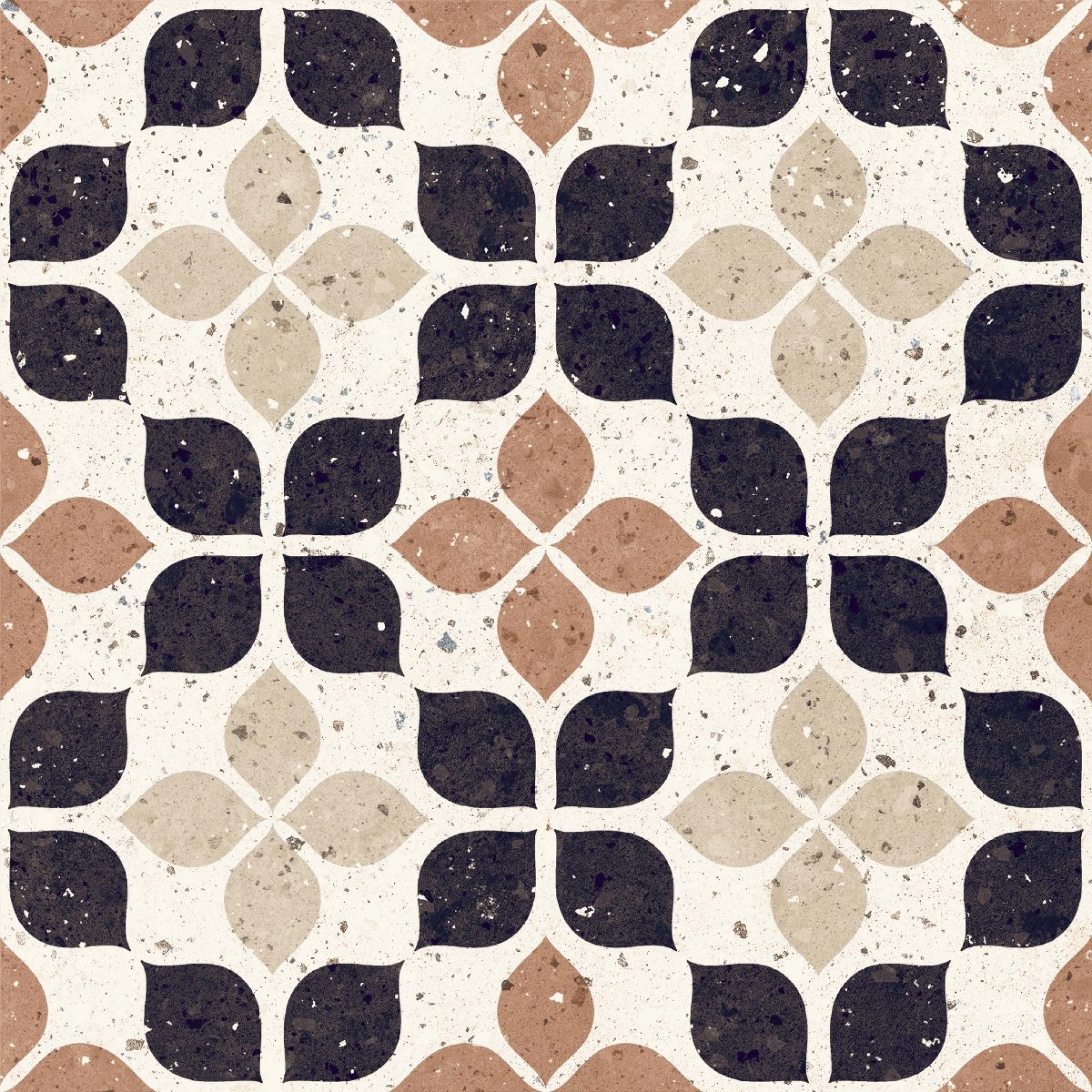 PrimeCollection Frammenti Boden- und Wandfliese Fiore Terracotta 20x20 cm