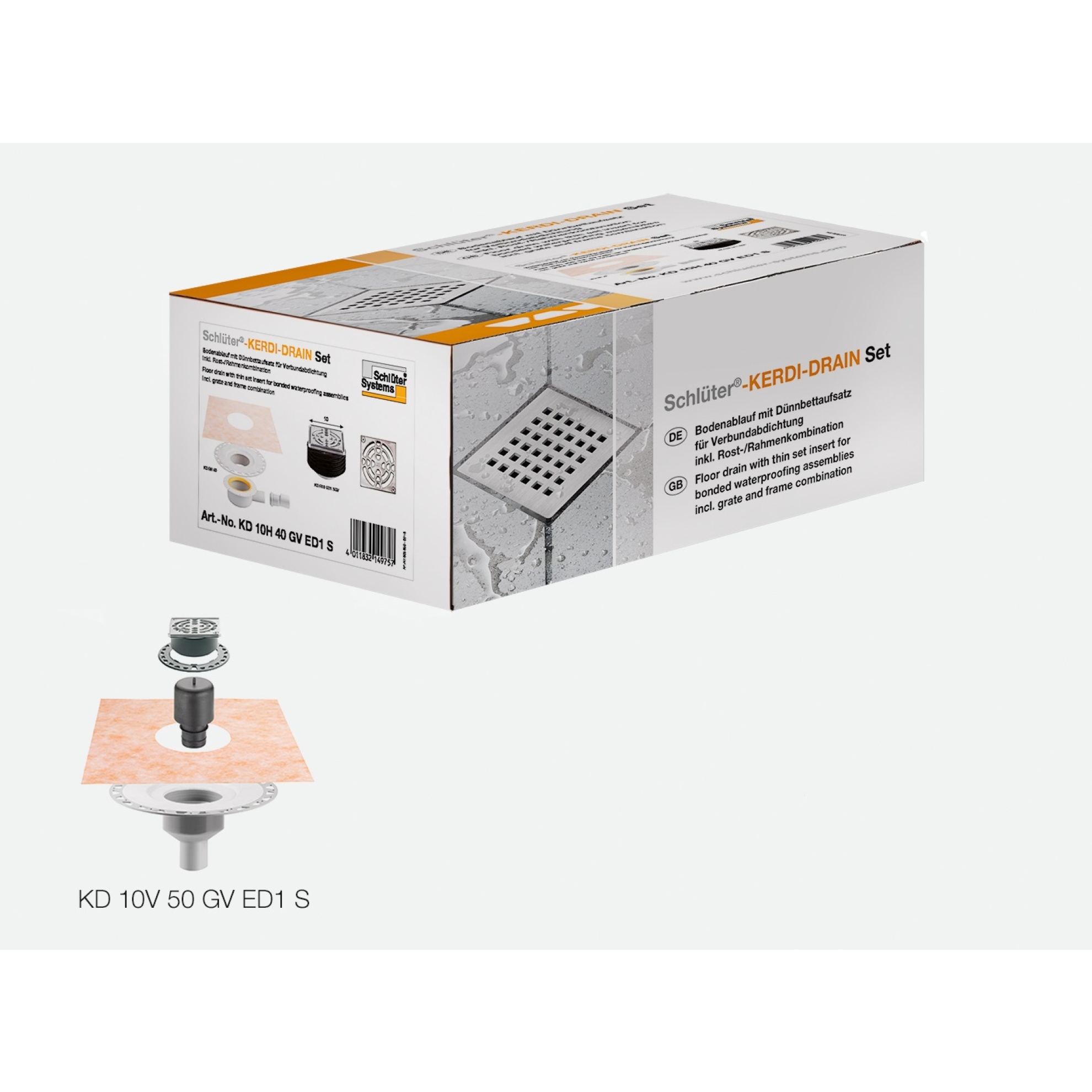 Schlüter KERDI-DRAIN-Set Vertikal KD10V50GVED1S
