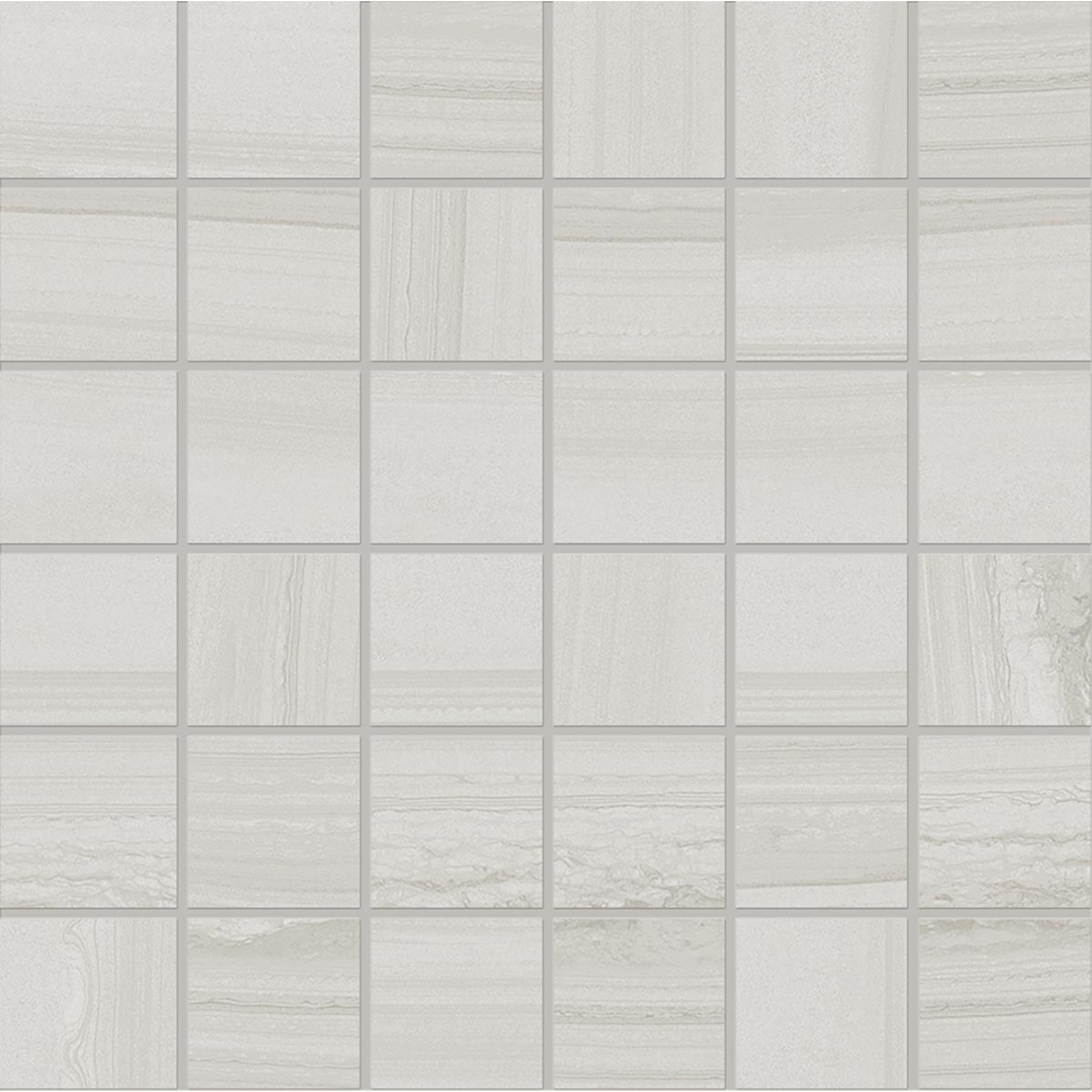 Provenza Varana Stone Mosaico 5x5 Light Grey Vein Cut Silktech 30x30 cm
