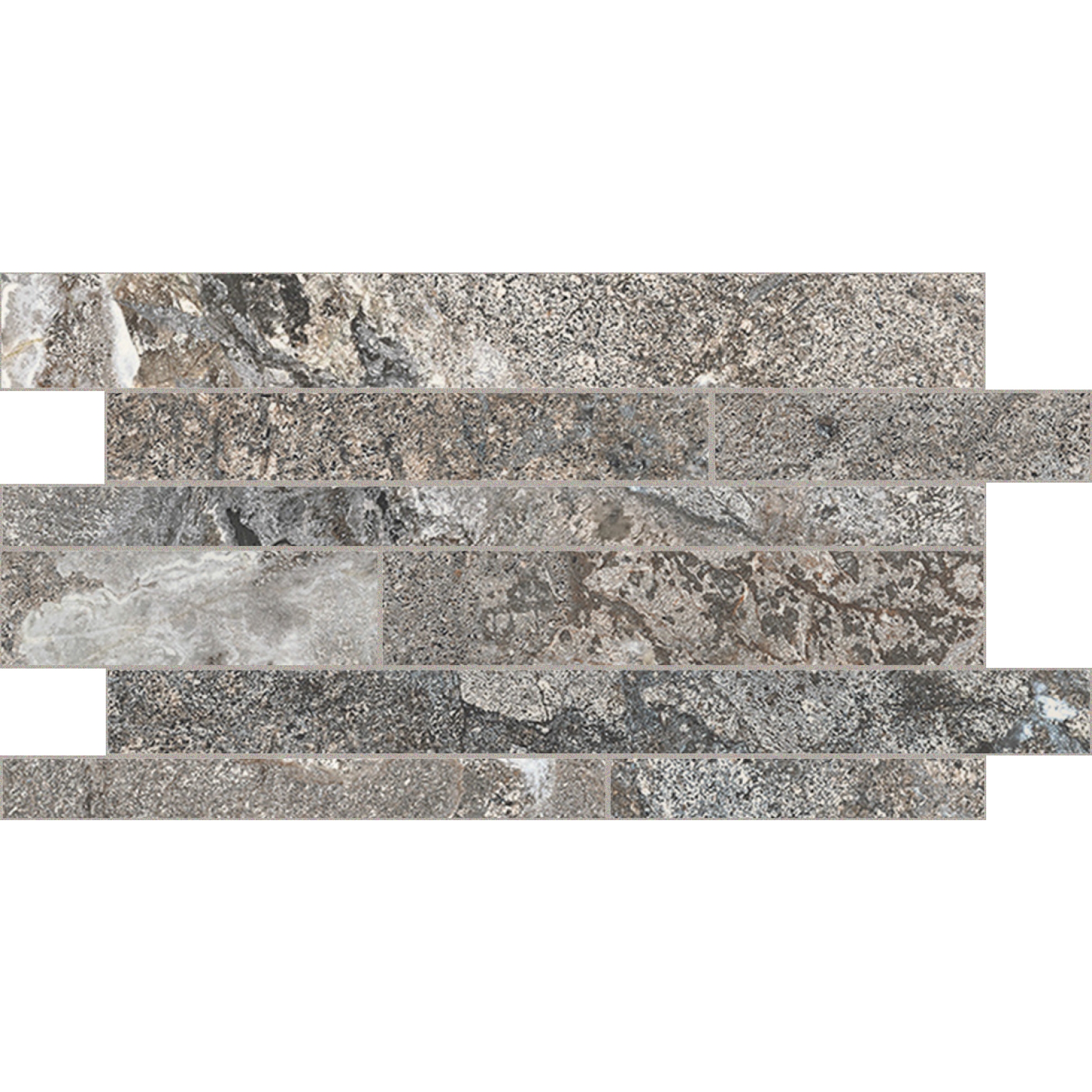 Florim Creative Design Onyx&More Silver Porphyry Strukturiert Dekor Listello 30x60 cm