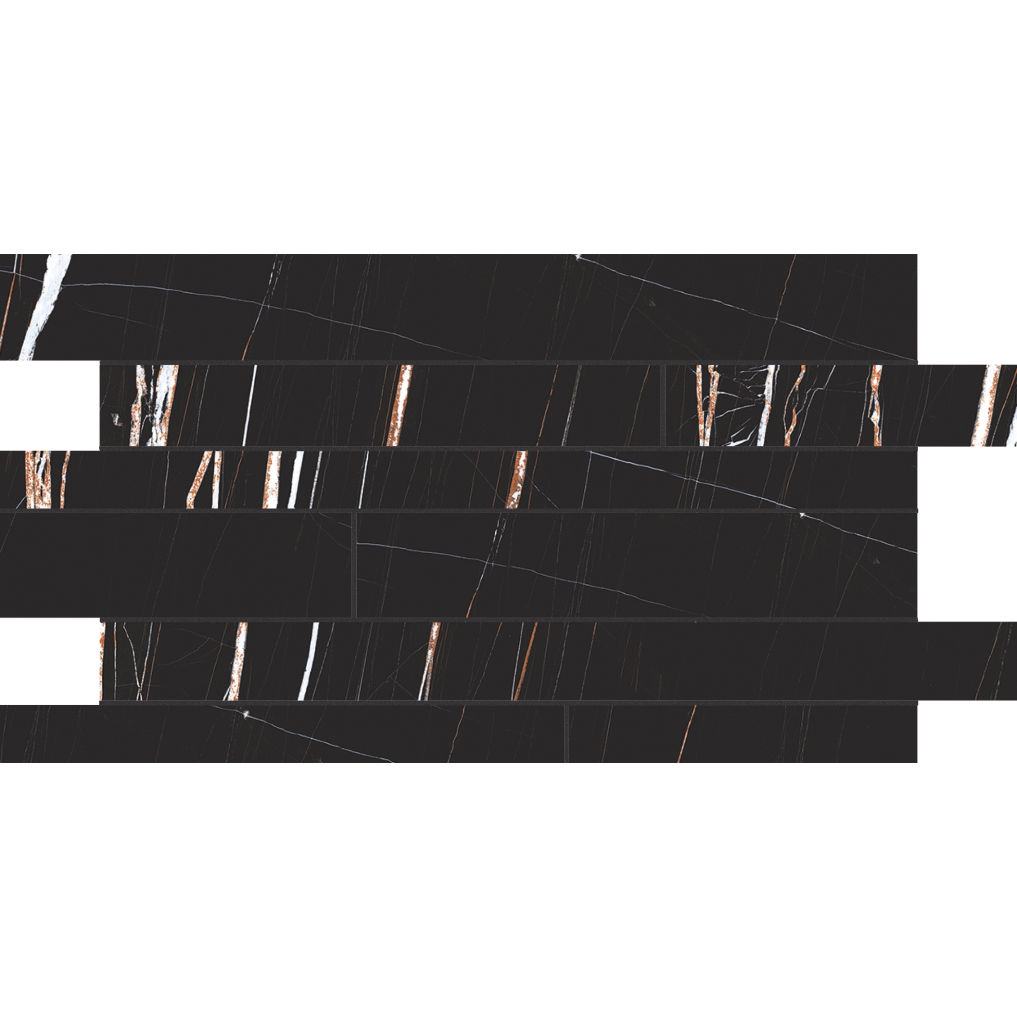 Florim Creative Design Stones & More 2.0 Sahara Noir Natural Dekor Listello 3D 30x60 cm