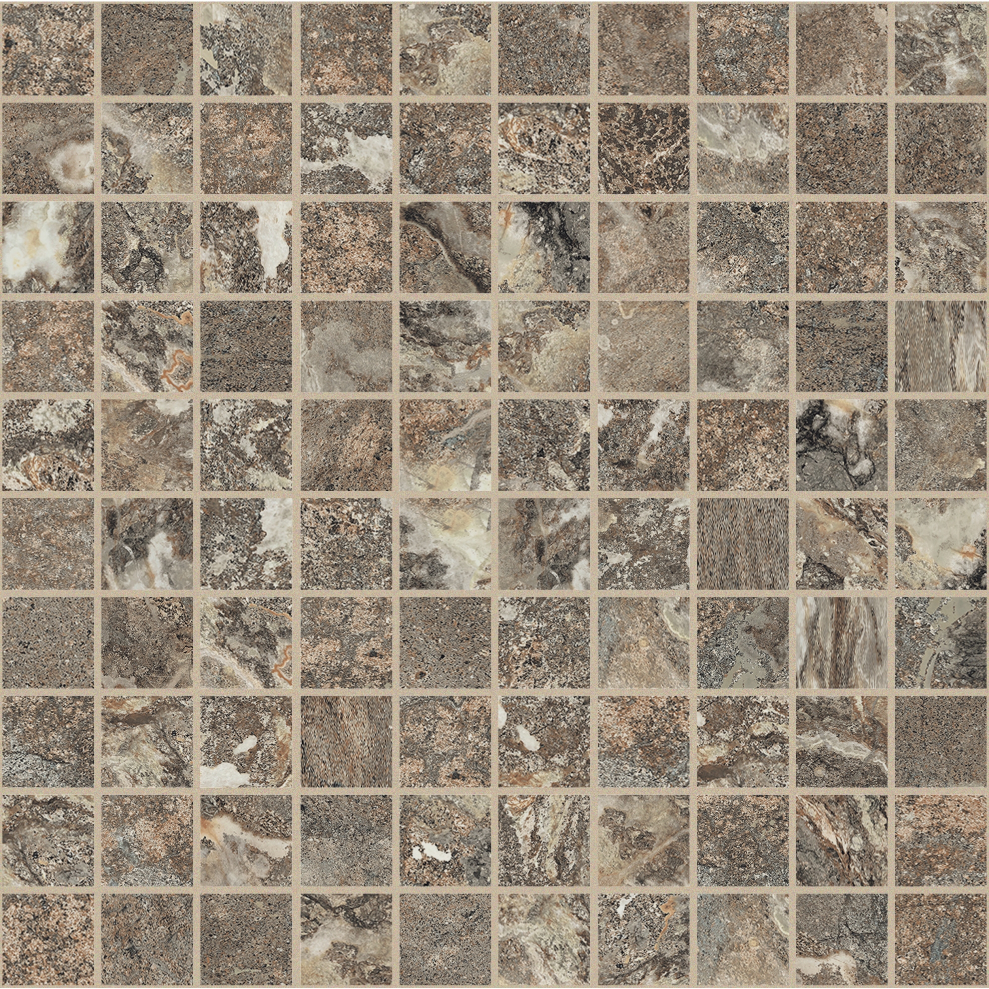 Florim Creative Design Onyx&More Golden Porphyry Strukturiert Mosaik 3x3 cm