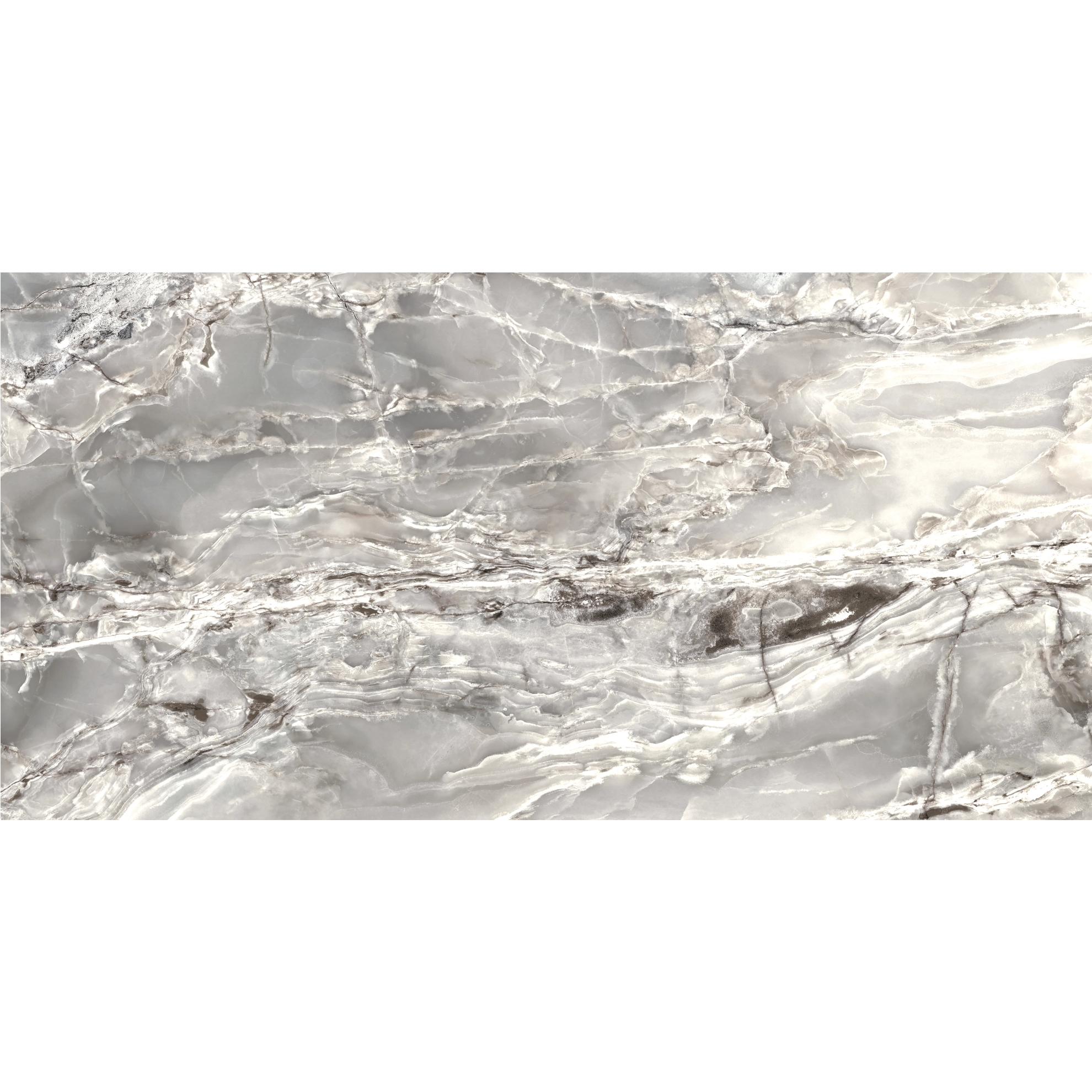 Florim Creative Design Onyx&More Silver Blend Glossy Boden- und Wandfliese 60x120 cm