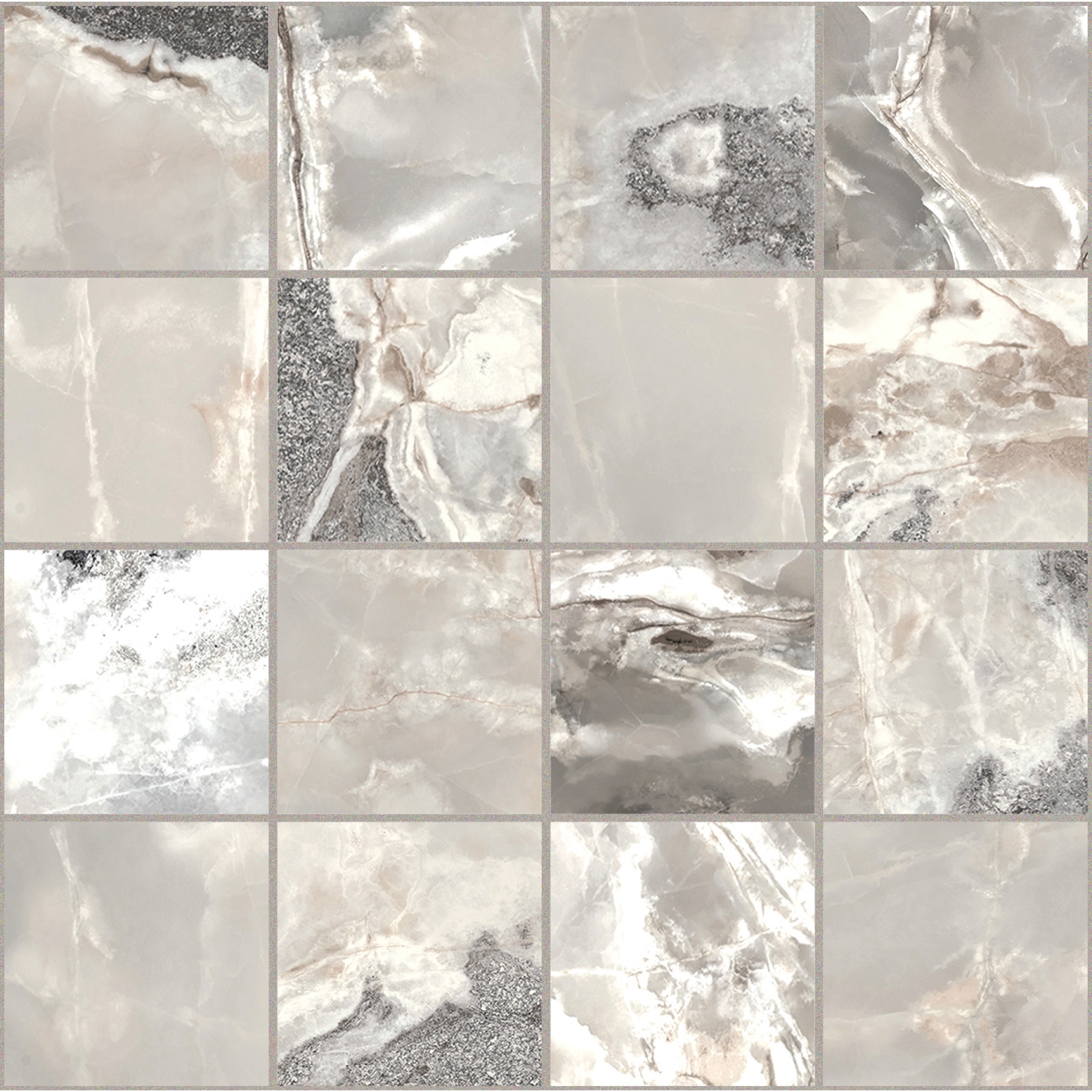 Florim Creative Design Onyx&More Silver Blend Satin Mosaik 7,5x7,5 cm 6 mm