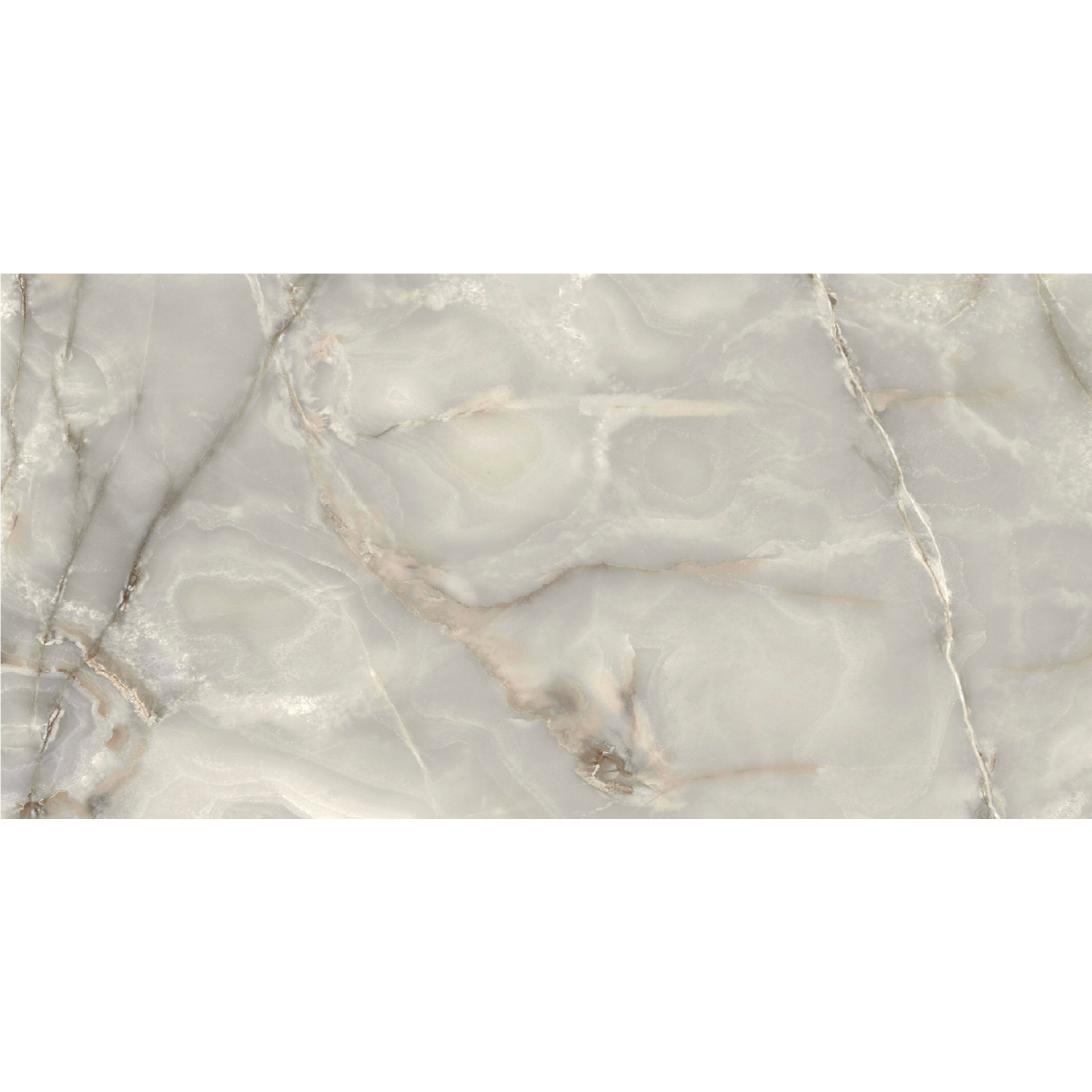 Florim Creative Design Onyx&More Silver Onyx Glossy Boden- und Wandfliese 60x120 cm 6 mm