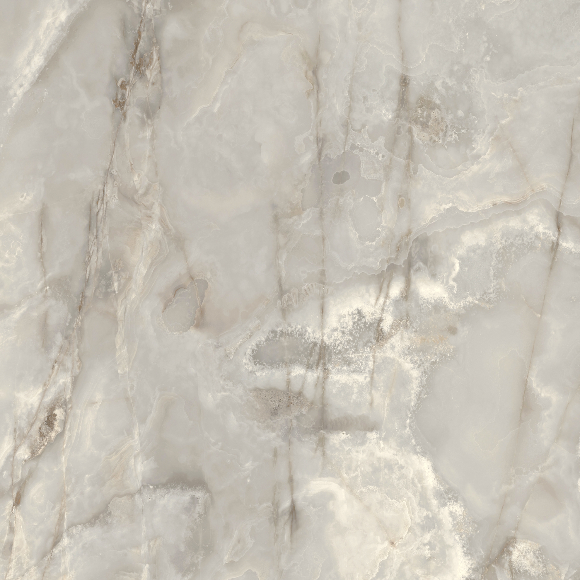 Florim Creative Design Onyx&More Silver Onyx Glossy Boden- und Wandfliese 60x60 cm