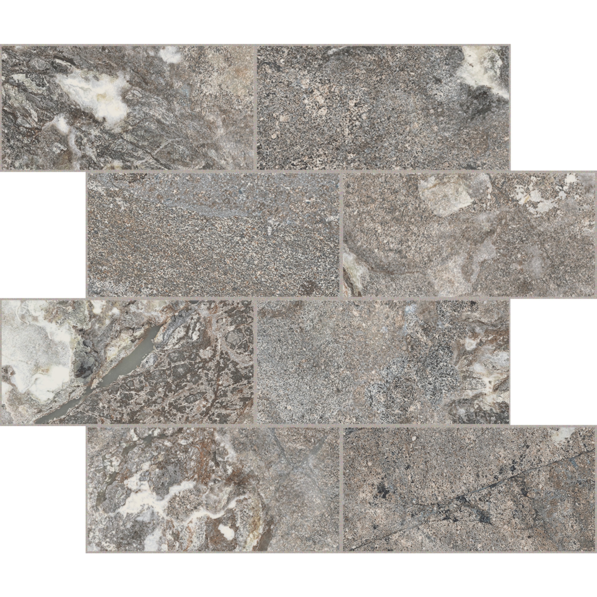 Florim Creative Design Onyx&More Silver Porphyry Strukturiert Dekor Muretto 7,5x15 cm 6 mm