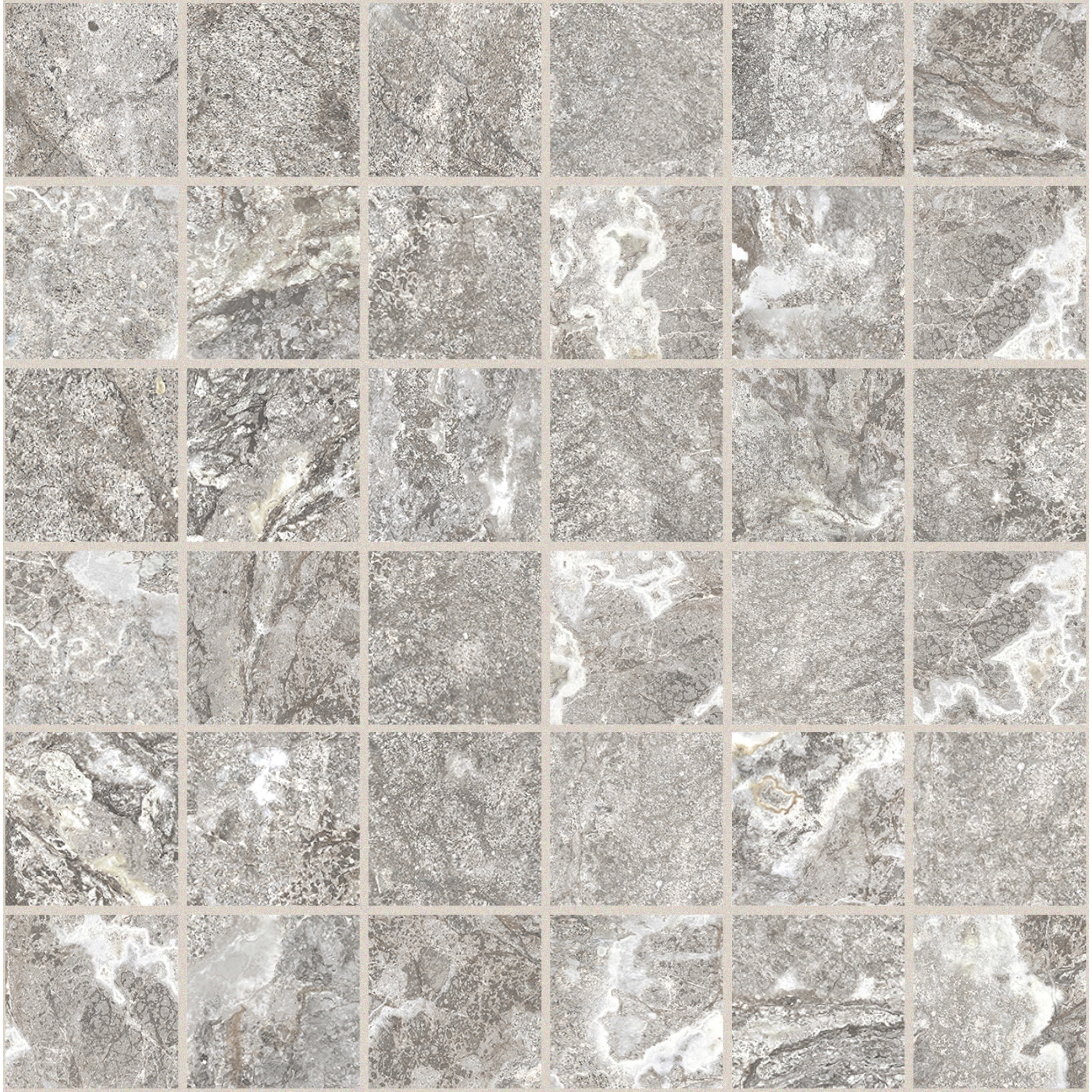 Florim Creative Design Onyx&More White Porphyry Strukturiert Mosaik 5x5 cm