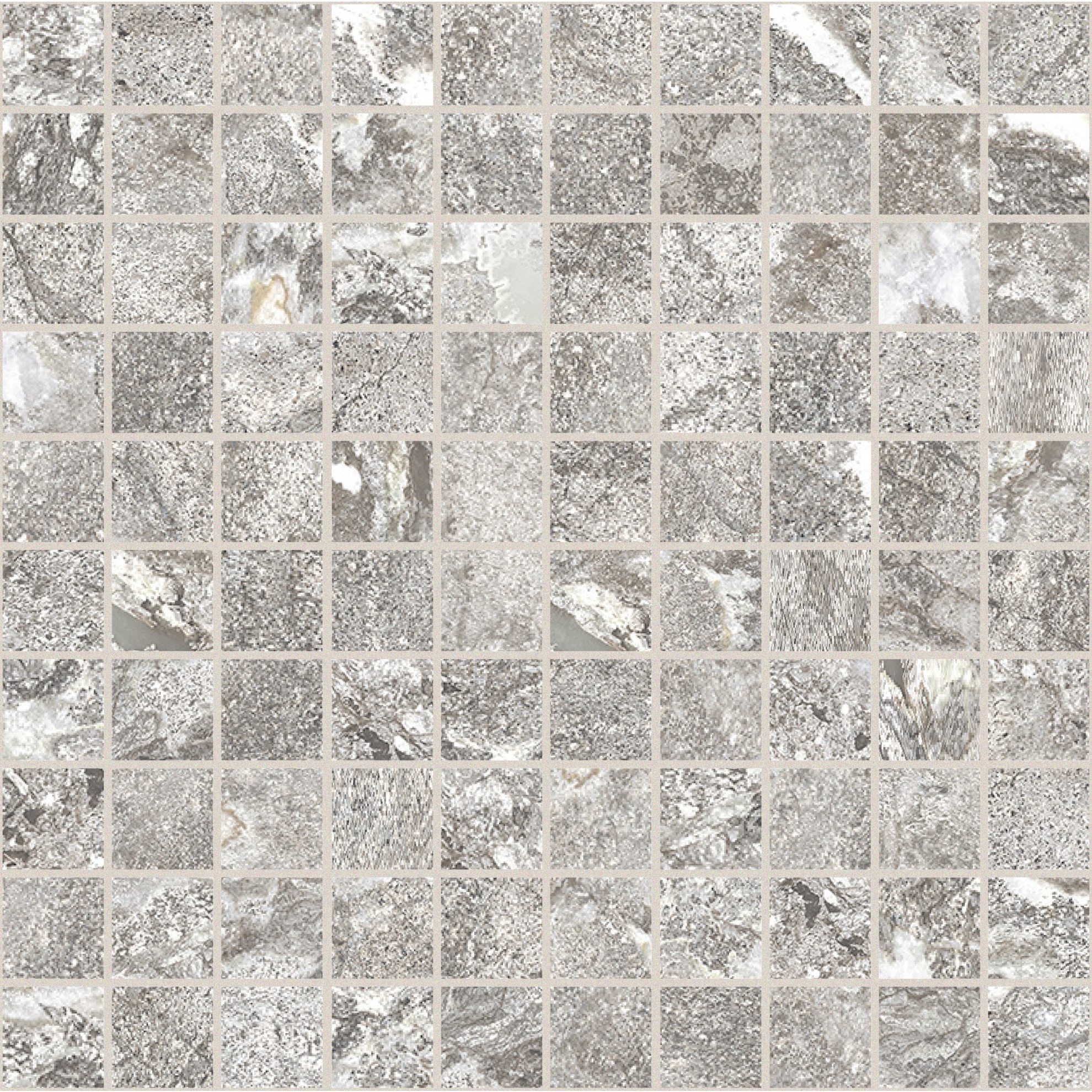 Florim Creative Design Onyx&More White Porphyry Strukturiert Mosaik 3x3 cm
