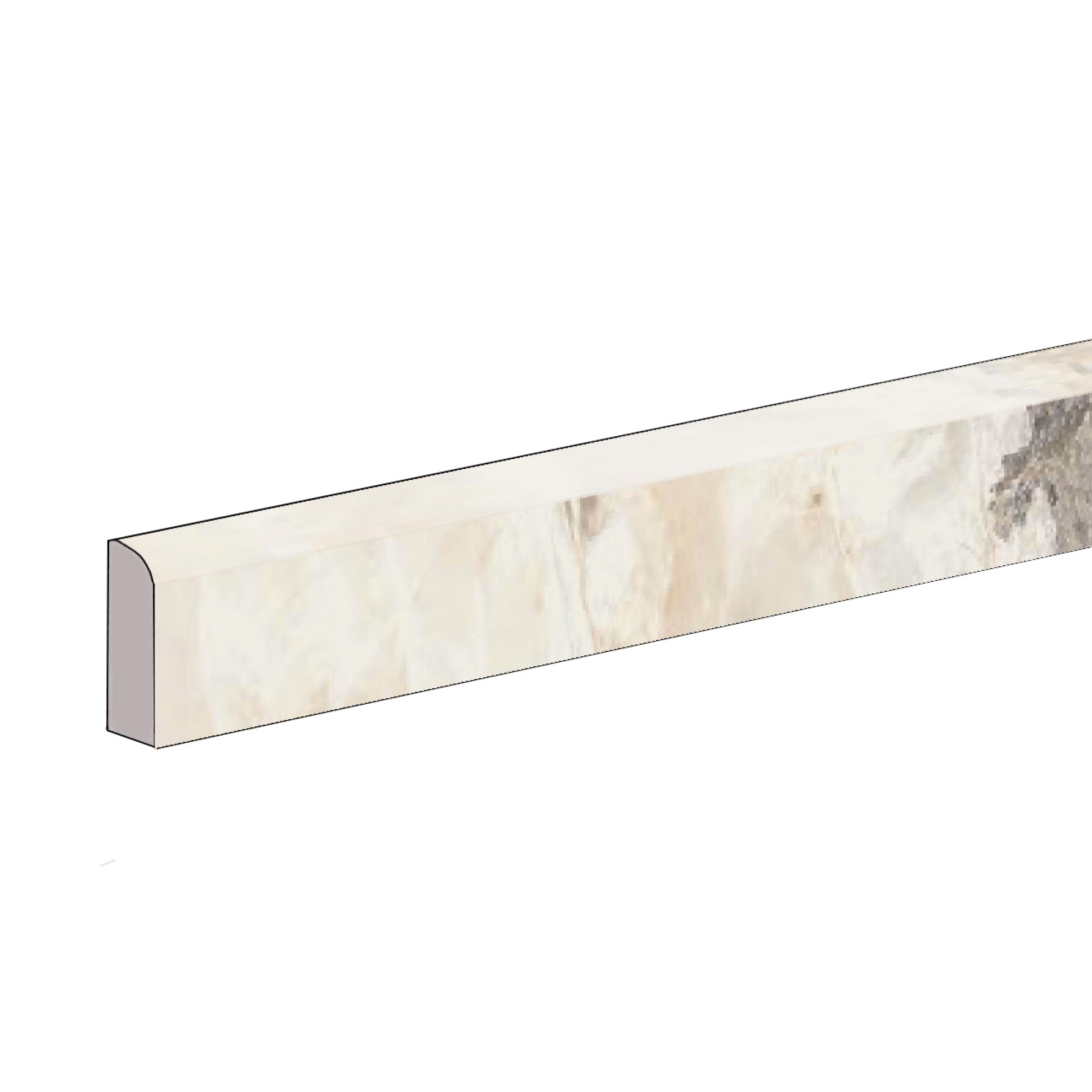 Florim Creative Design Onyx&More White Blend Satin Sockel 4,6x60 cm