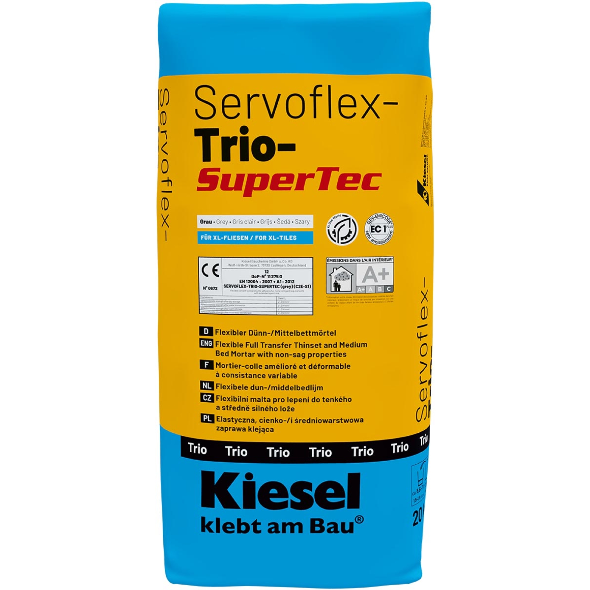 Kiesel Servoflex-Trio-SuperTec flexibler Dünn/Mittelbett 20 kg Sack