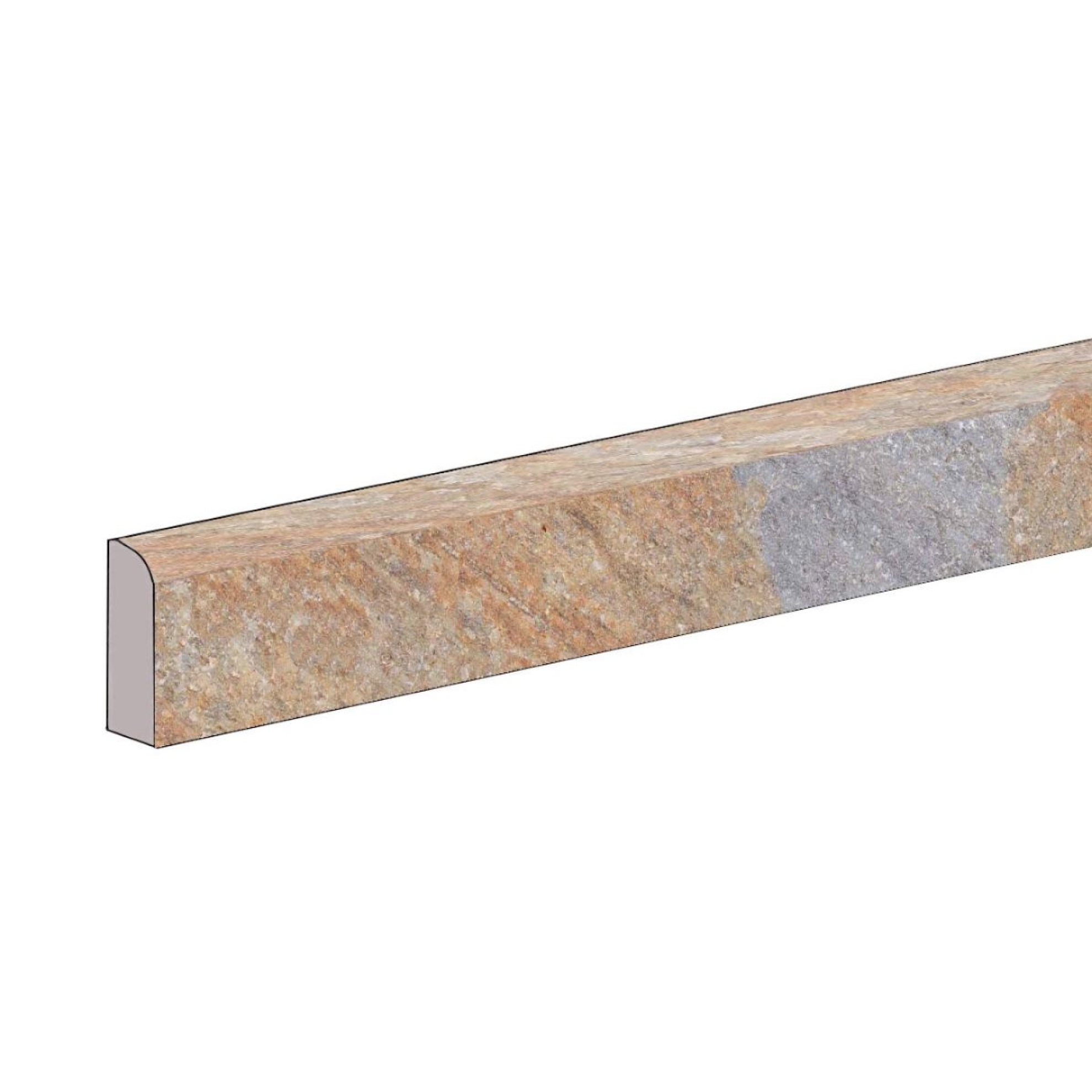 Keope Limes Quartz Multicolor Sockel Strukturiert (R11) 7x45 cm