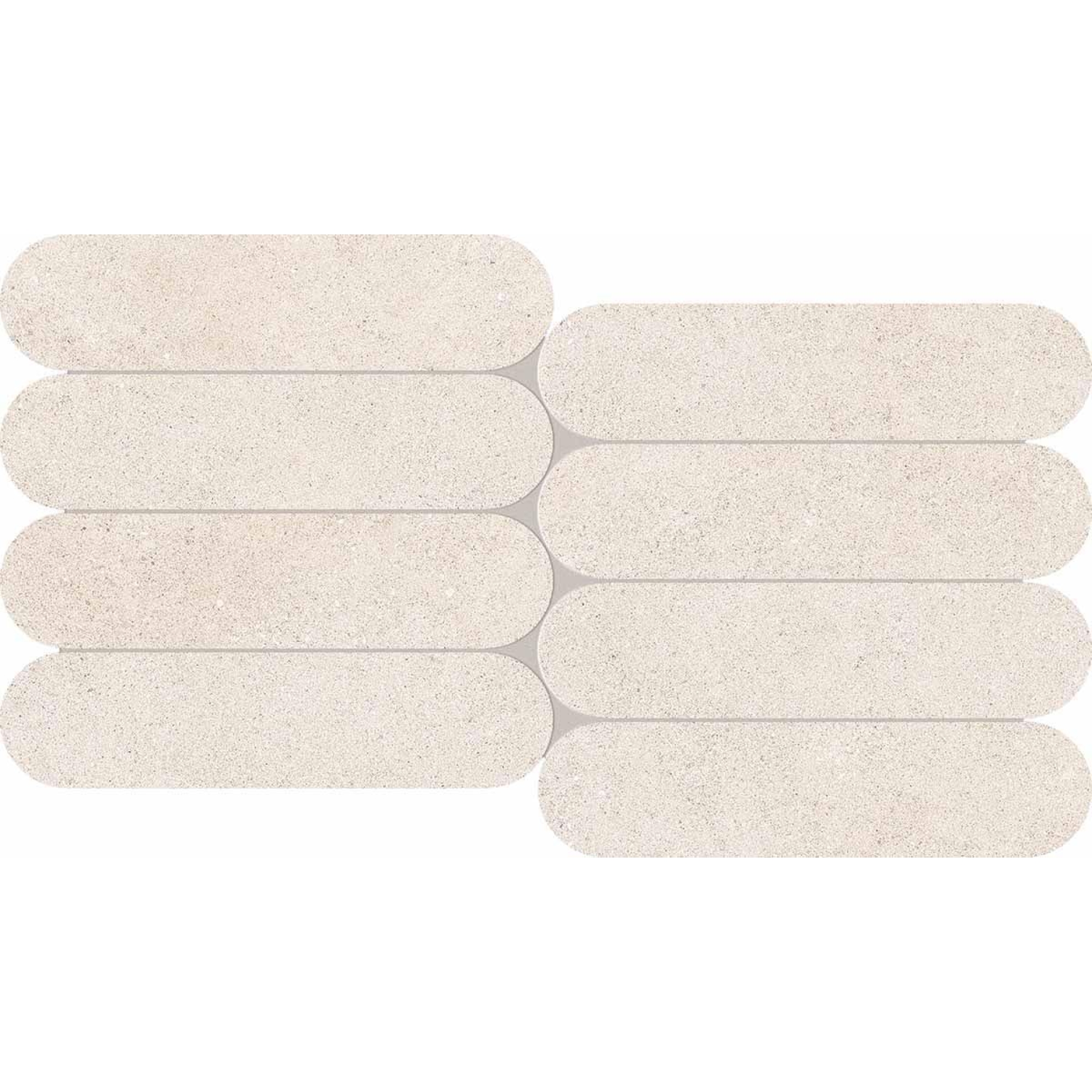Keope Grace Ivory Mosaik Biscuits Spazzolato (R10) 28,5x55,5 cm