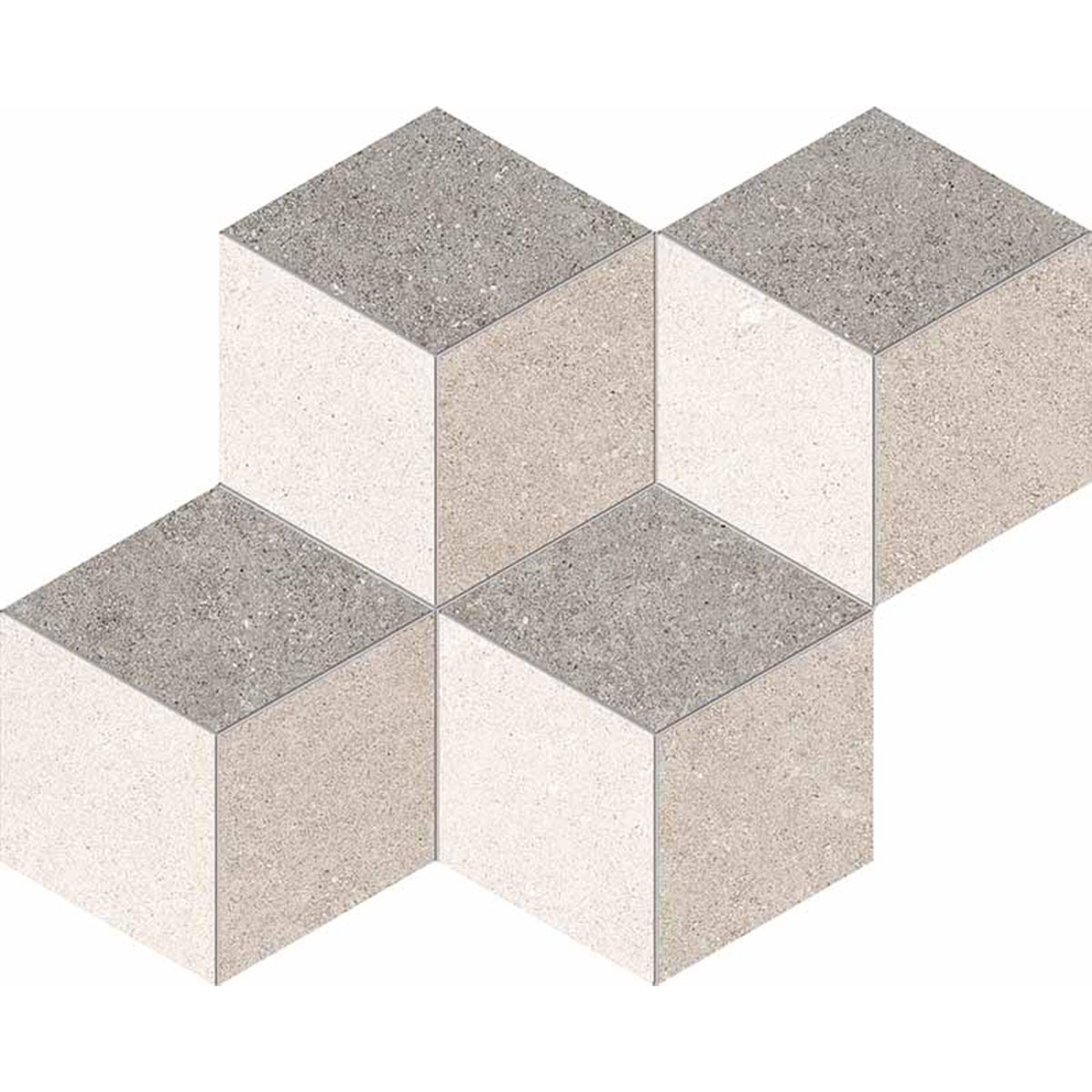 Keope Grace White/Ivory/Beige Mosaik Rombi Spazzolato (R10) 30x35,2 cm