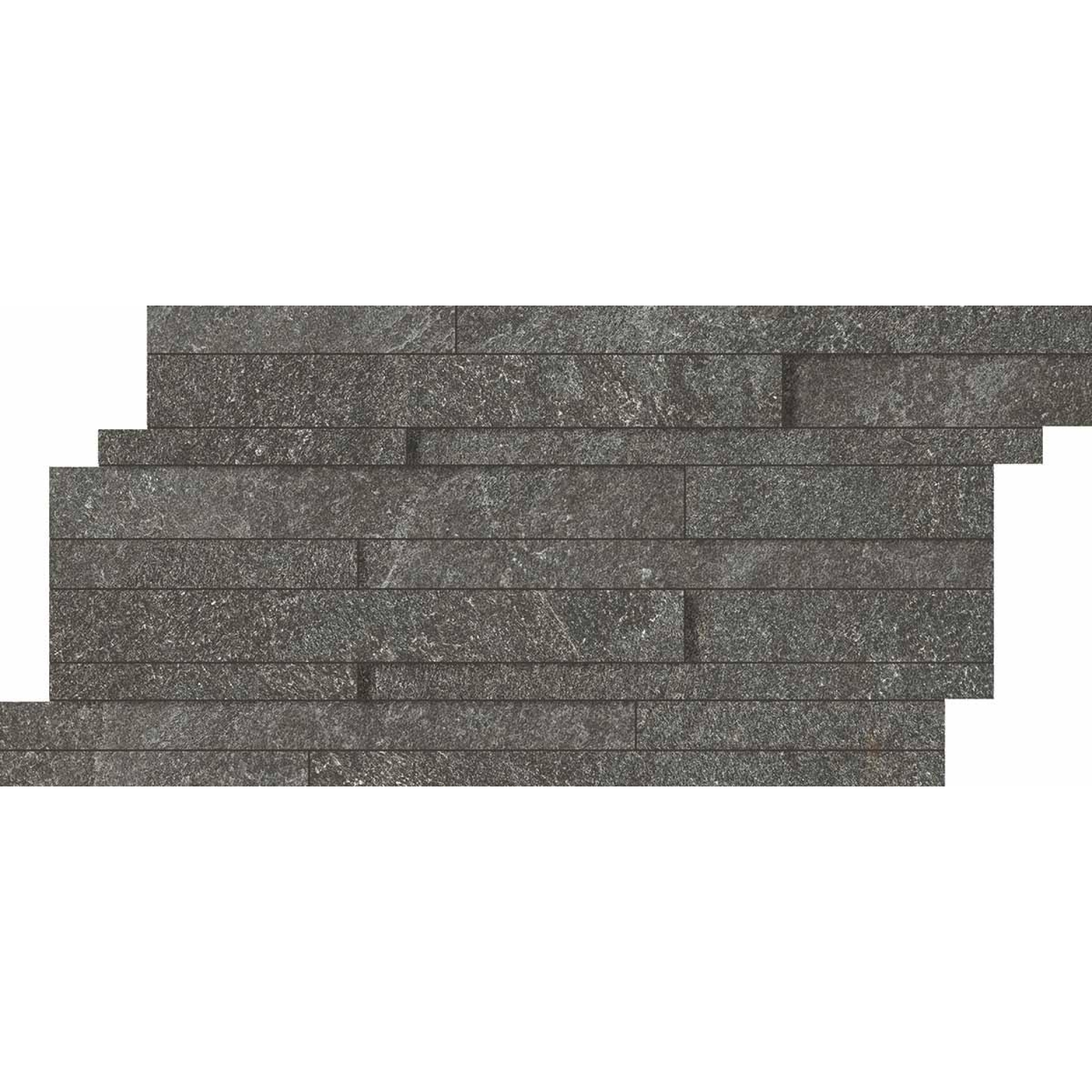 Keope Arke Anthracite Mosaik Multispessore Spazzolato (R10) 30x60 cm