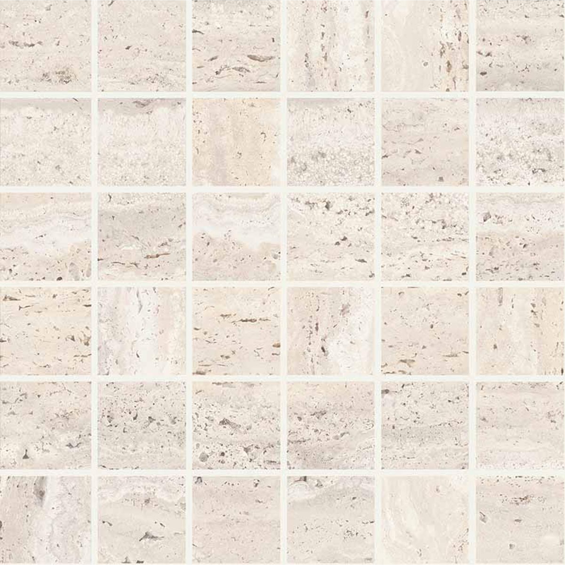 Keope Omnia Tivoli Ivory Mosaik 5x5 Spazzolato (R10) 30x30 cm