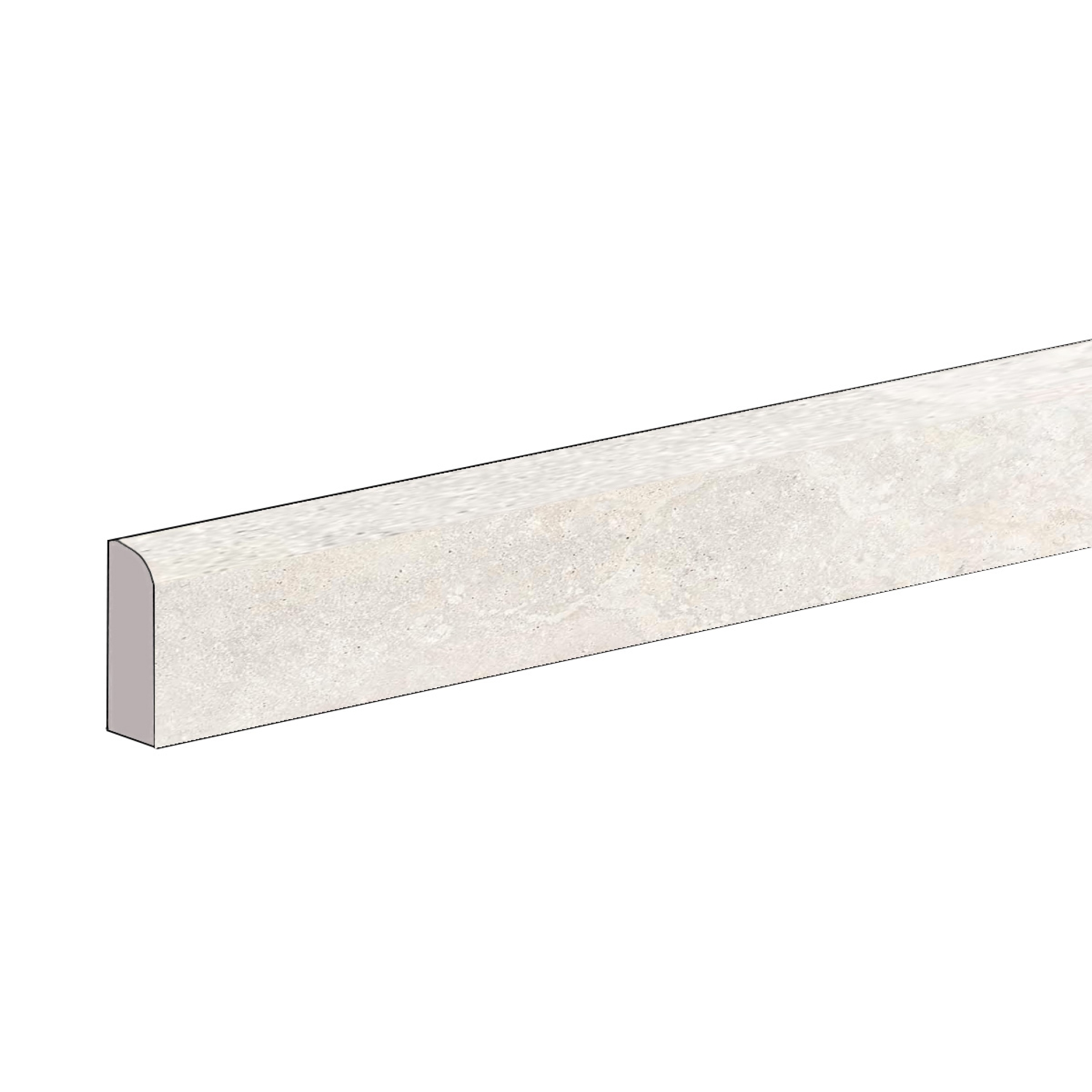 Keope Trevi Cross White Sockel Spazzolato (R10) 4,6x120 cm