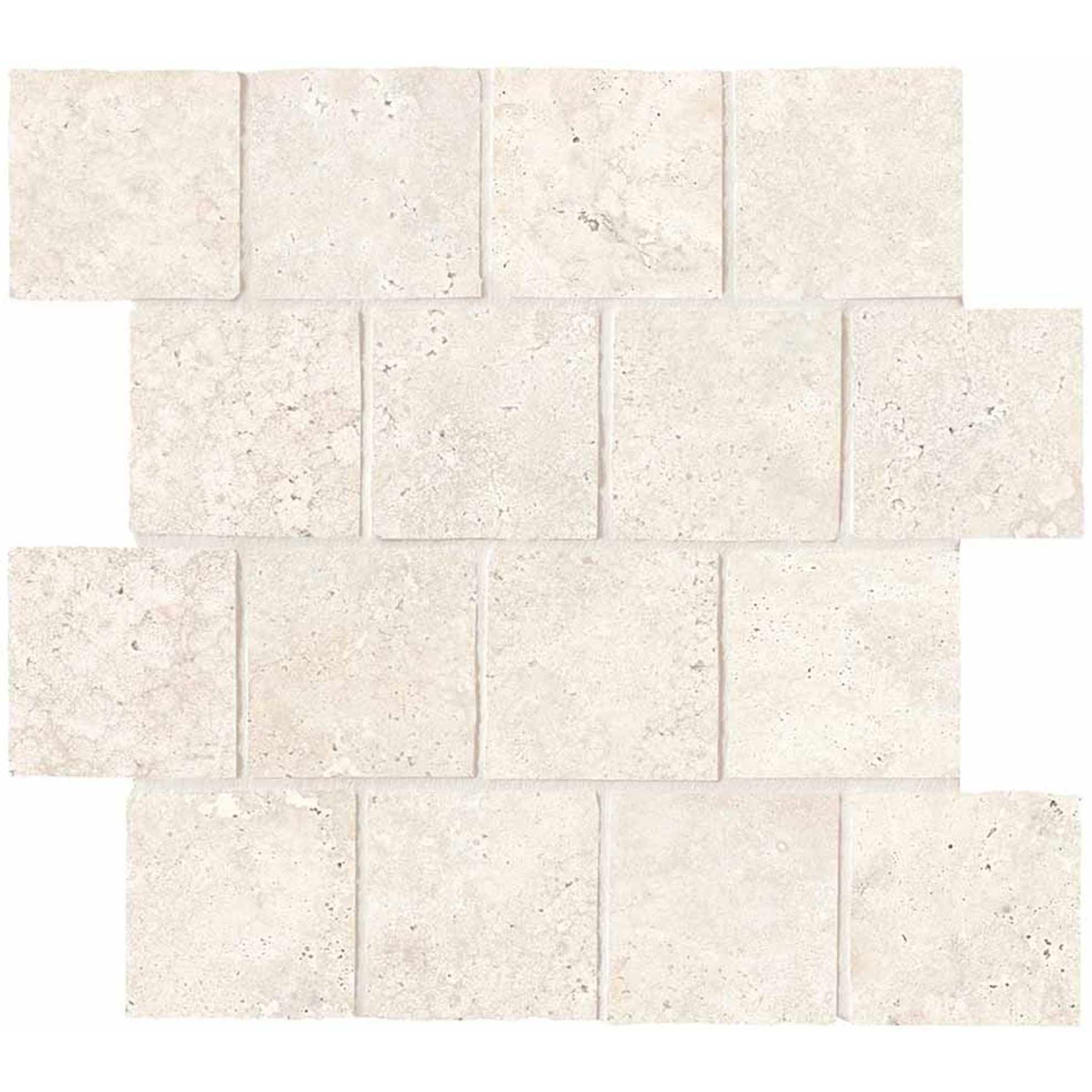 Keope Trevi Cross Ivory Mosaik Burattato Spazzolato (R10) 31x31 cm