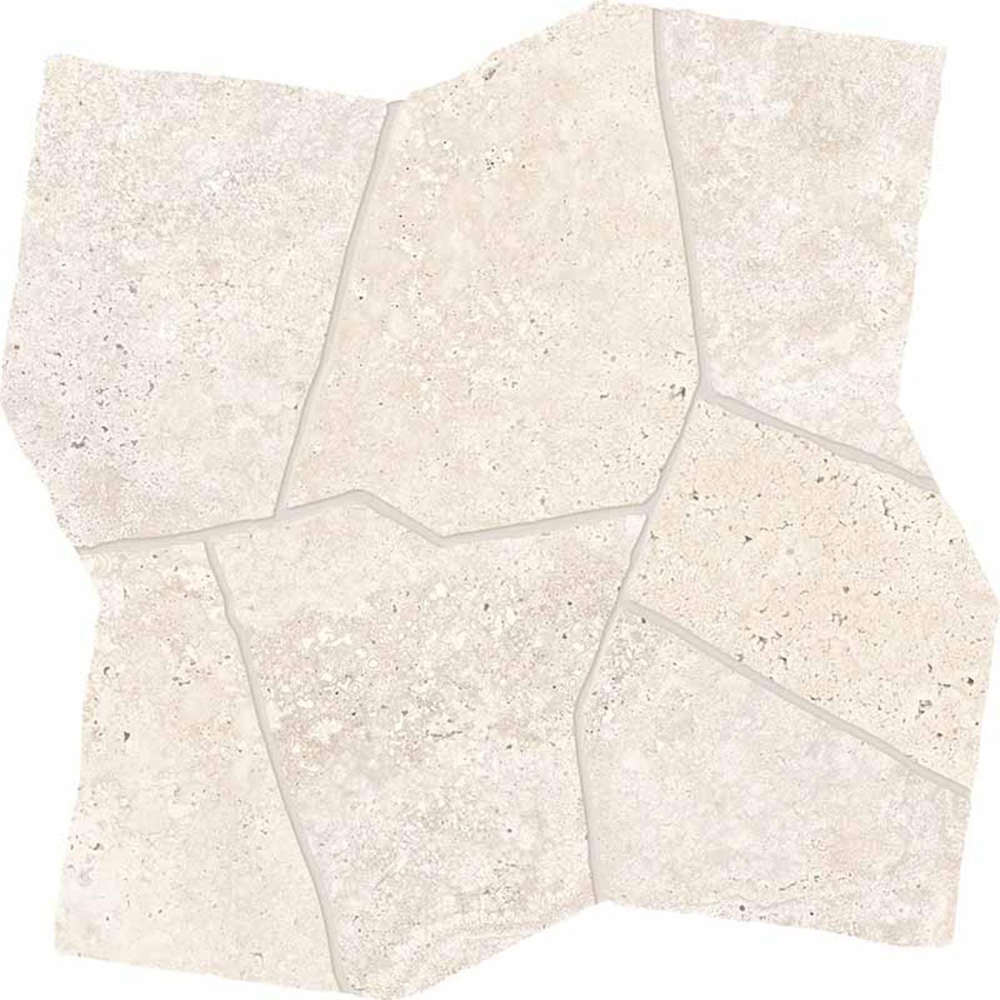 Keope Trevi Cross Ivory Dekor Palladiana Strukturiert (R11) 50x50 cm