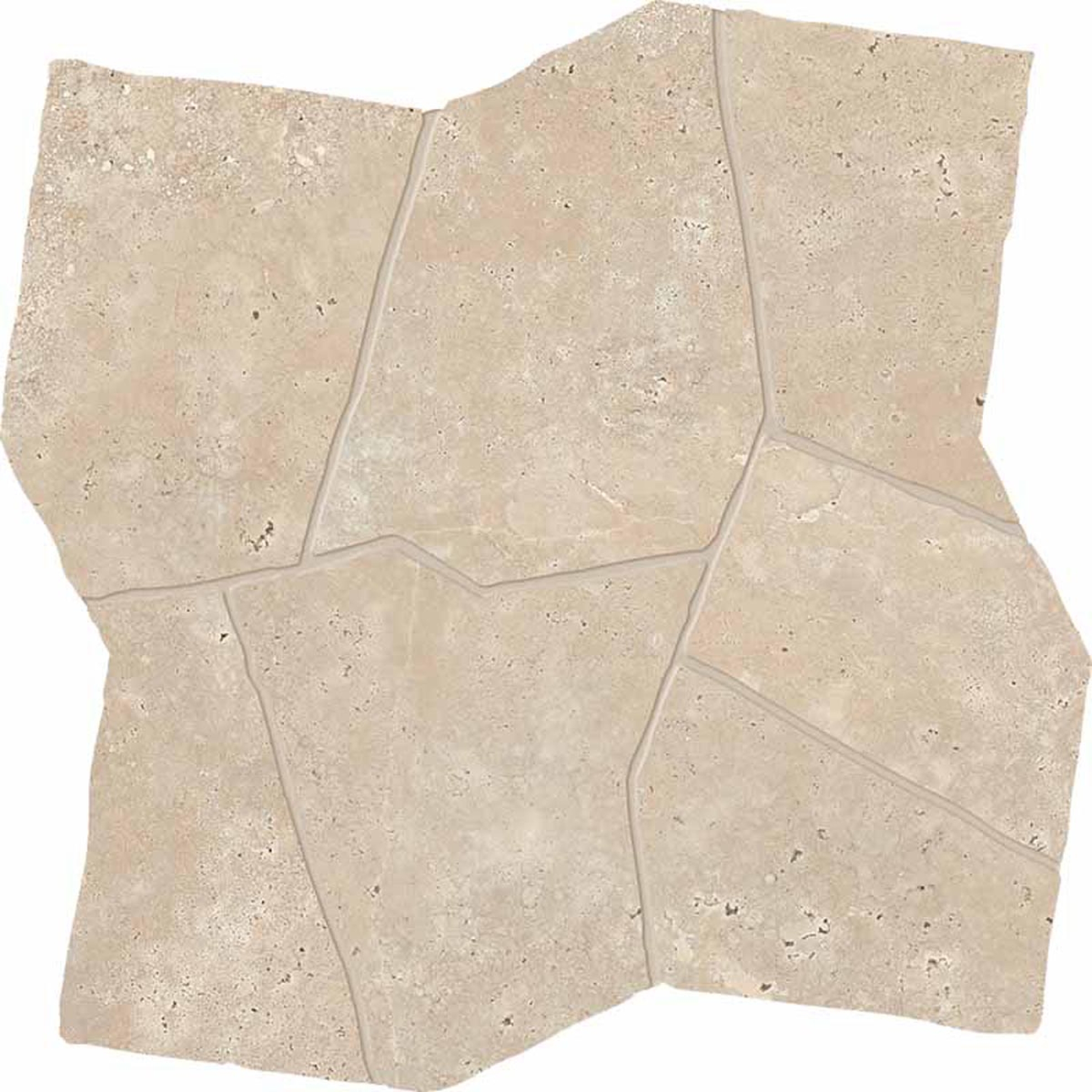 Keope Trevi Cross Walnut Dekor Palladiana Strukturiert (R11) 50x50 cm