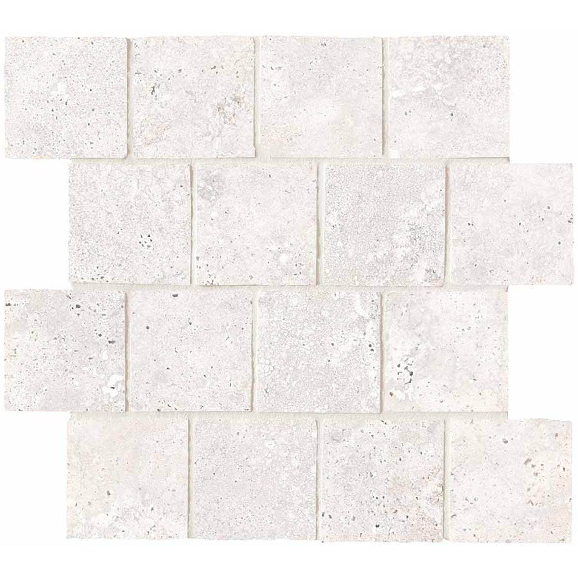 Keope Trevi Cross White Mosaik Burattato Spazzolato (R10) 31x31 cm