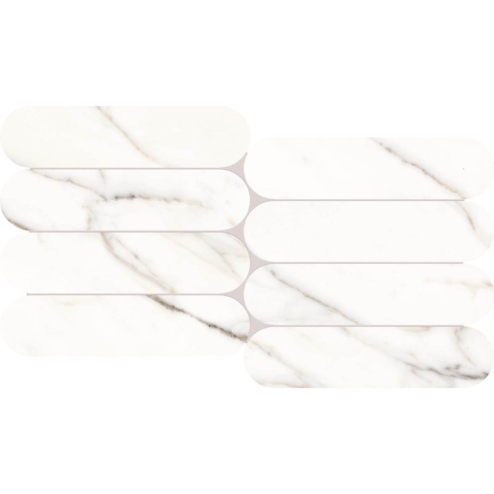 Keope Versilia Borghini White Dekor Biscuit 28,5x55,5 cm