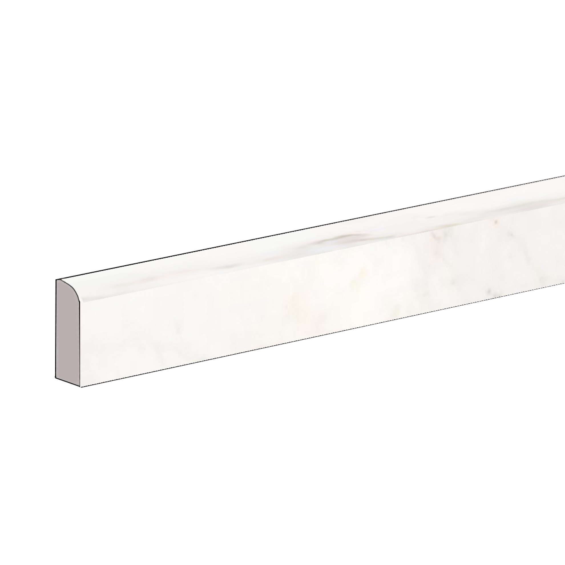 Keope Versilia Michelangelo White Sockel 4,6x120 cm
