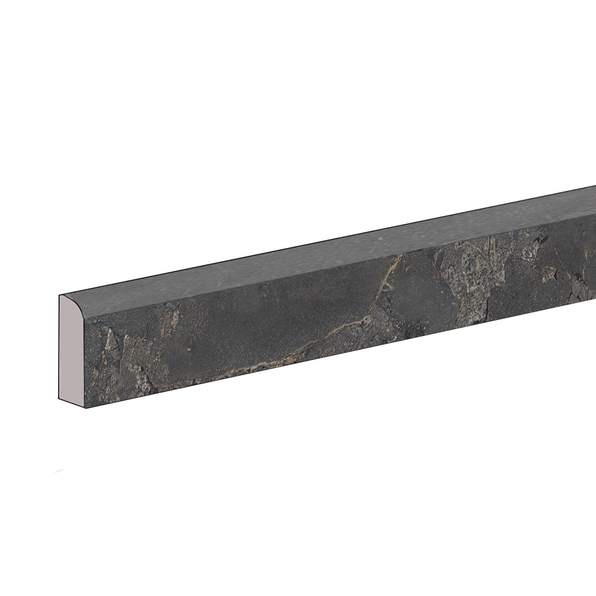 Provenza Unique Intensity Cobblestone Black Matt Sockel 7x60 cm