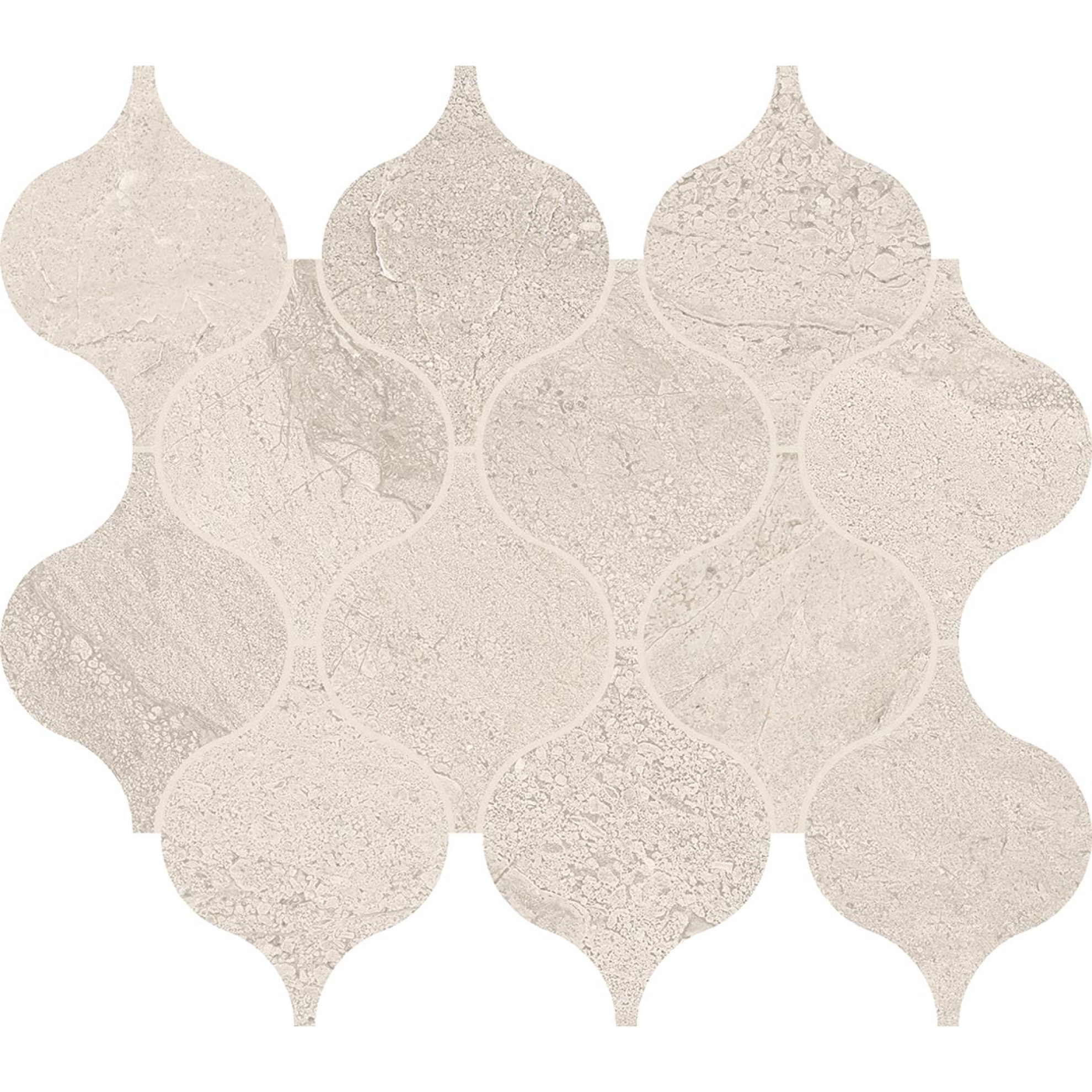 Provenza Pietra di Orosei Grigio Conchiglia Mosaik Provenzale matt SilkTech 29,2x33,2 cm