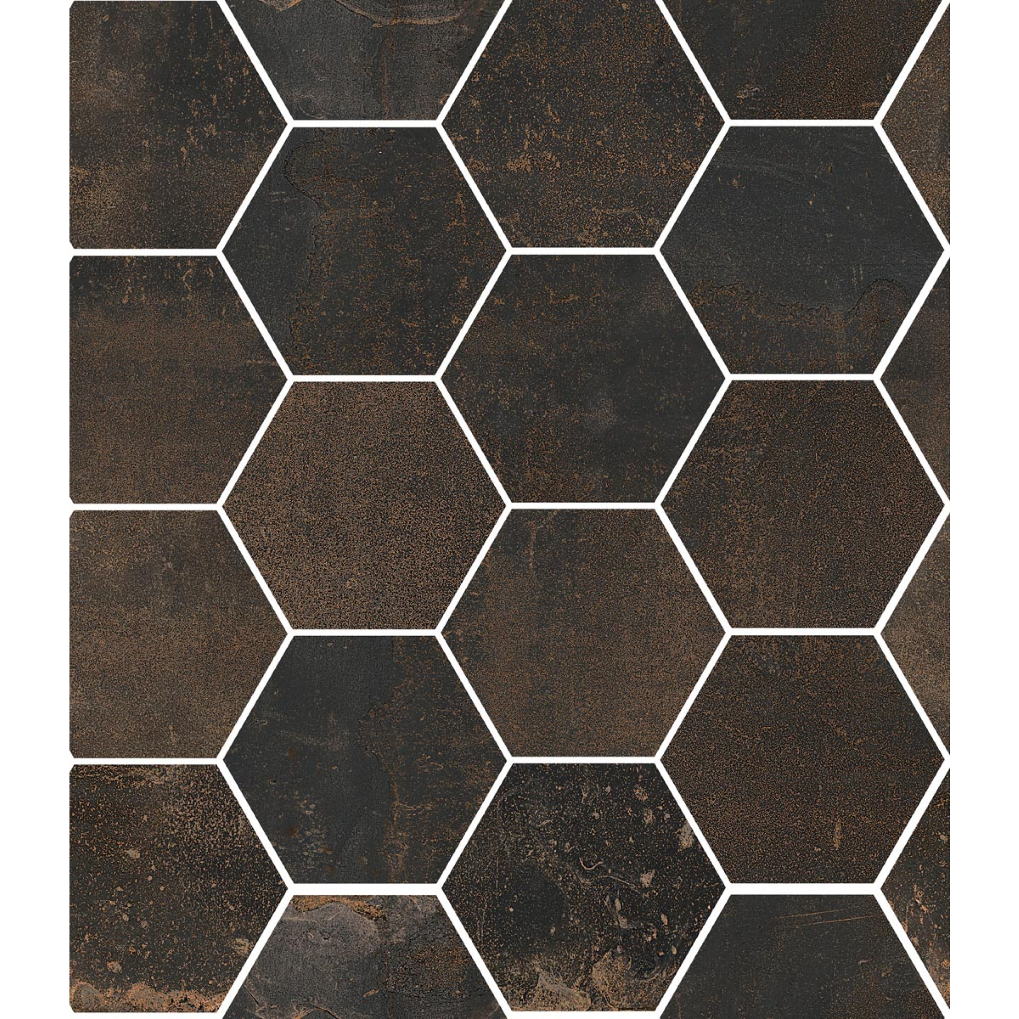 Sant Agostino Oxidart Black Naturale Mosaik Hexagon 26x30 cm