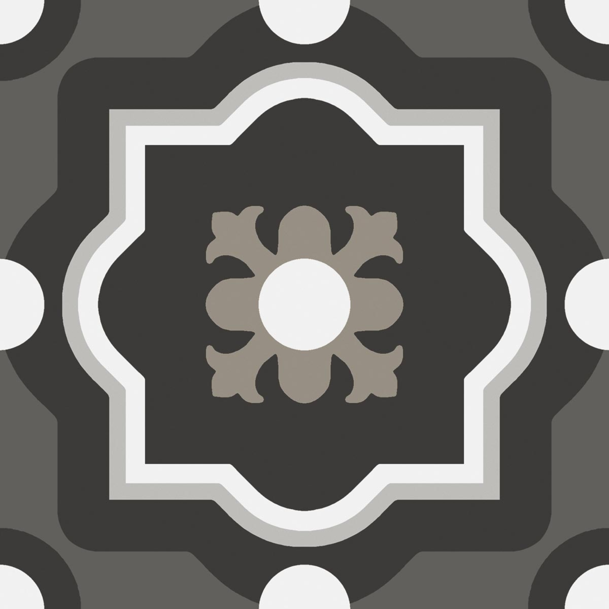 Sant Agostino Patchwork B&W 4 Naturale Boden- und Wandfliese 20x20 cm