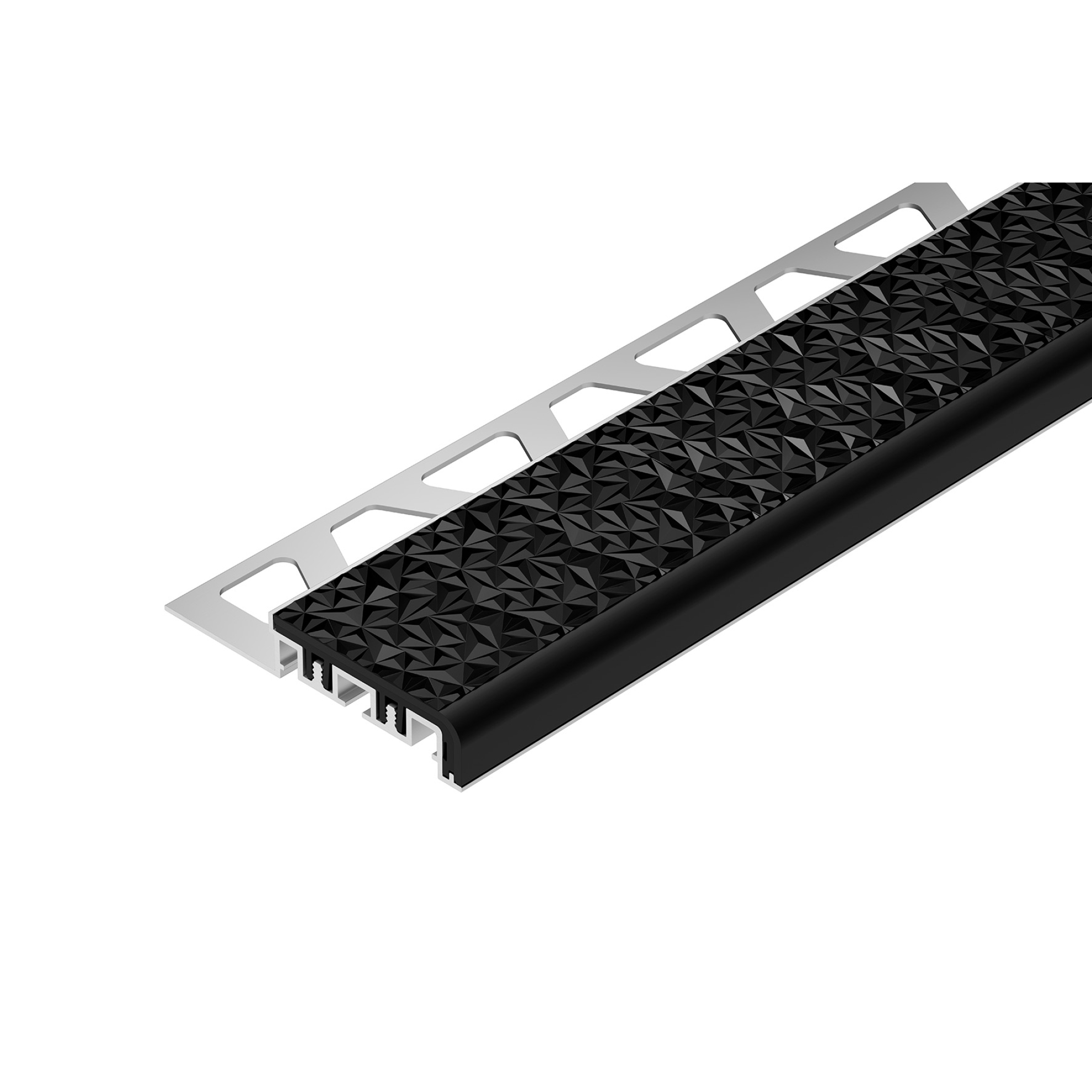 Schlüter TREP-V 42 Treppenprofil, Graphitschwarz, Länge: 300 cm, Höhe 11 mm