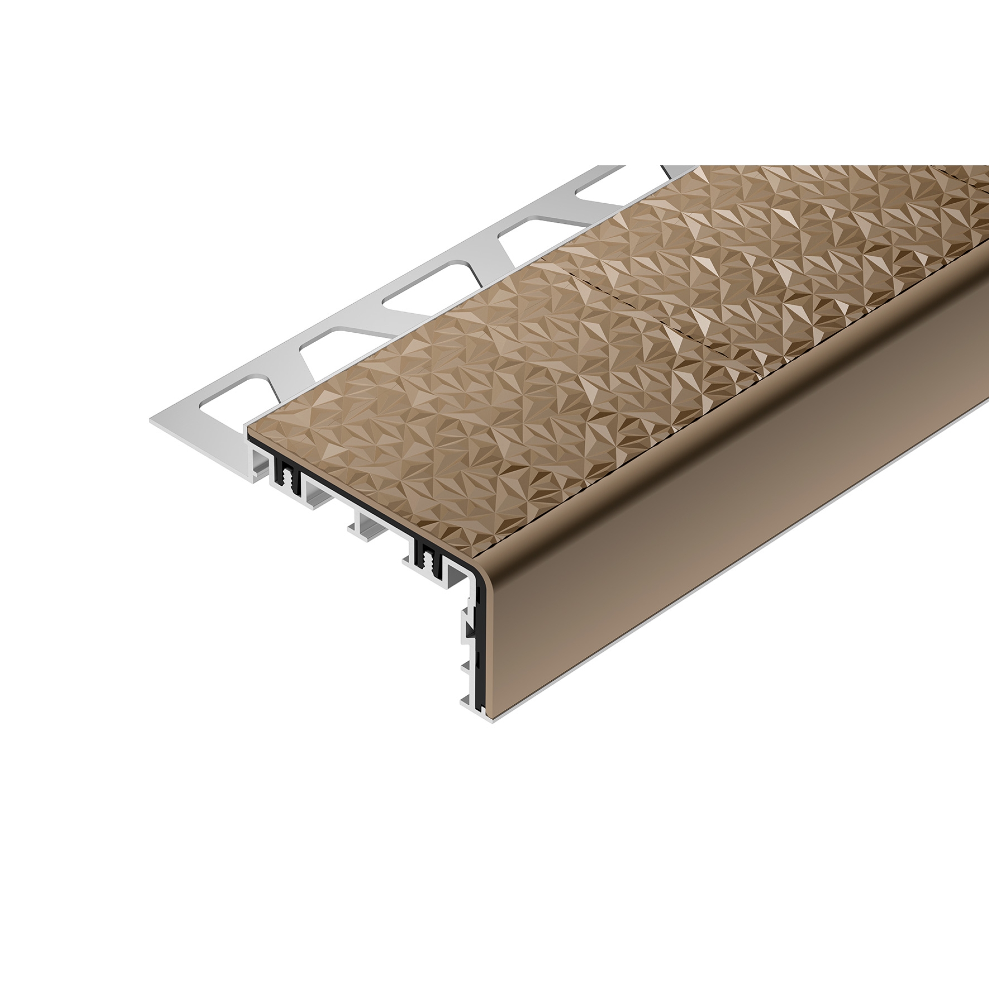 Schlüter TREP-V 60 Treppenprofil, Hellbeige, Länge: 300 cm, Höhe 9 mm