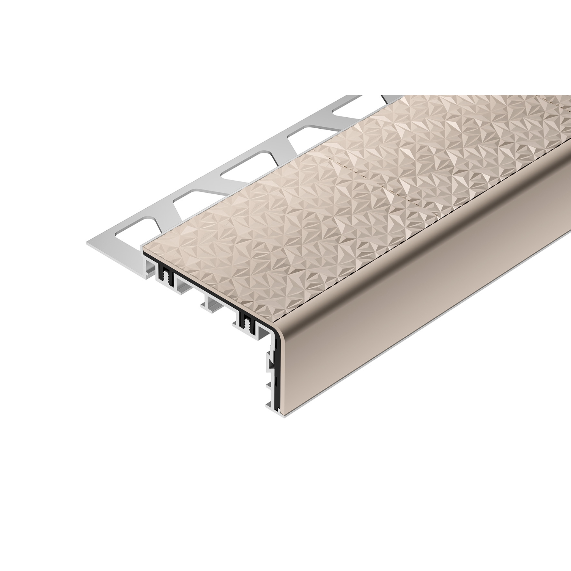 Schlüter TREP-V 60 Treppenprofil, Softpfirsich, Länge: 200 cm, Höhe 12,5 mm